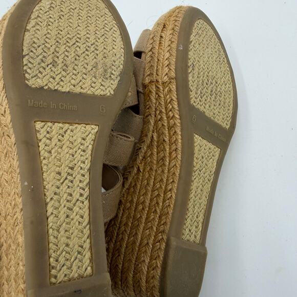 Ralph Lauren Kelcie Wedge Sandal Beige Espadrilles Vacation Resortwear Coastal 6 - Picture 5 of 7